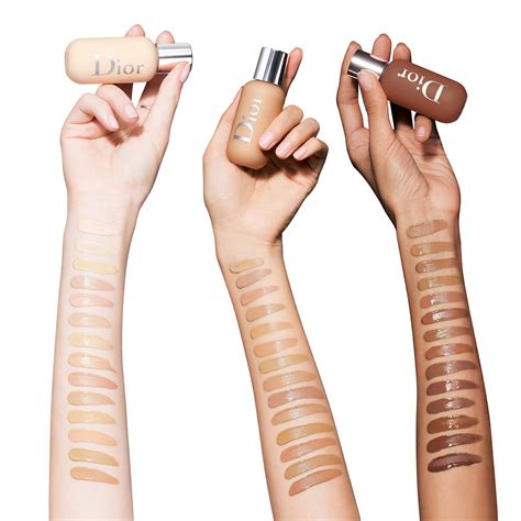 dior backstage foundation swatches.